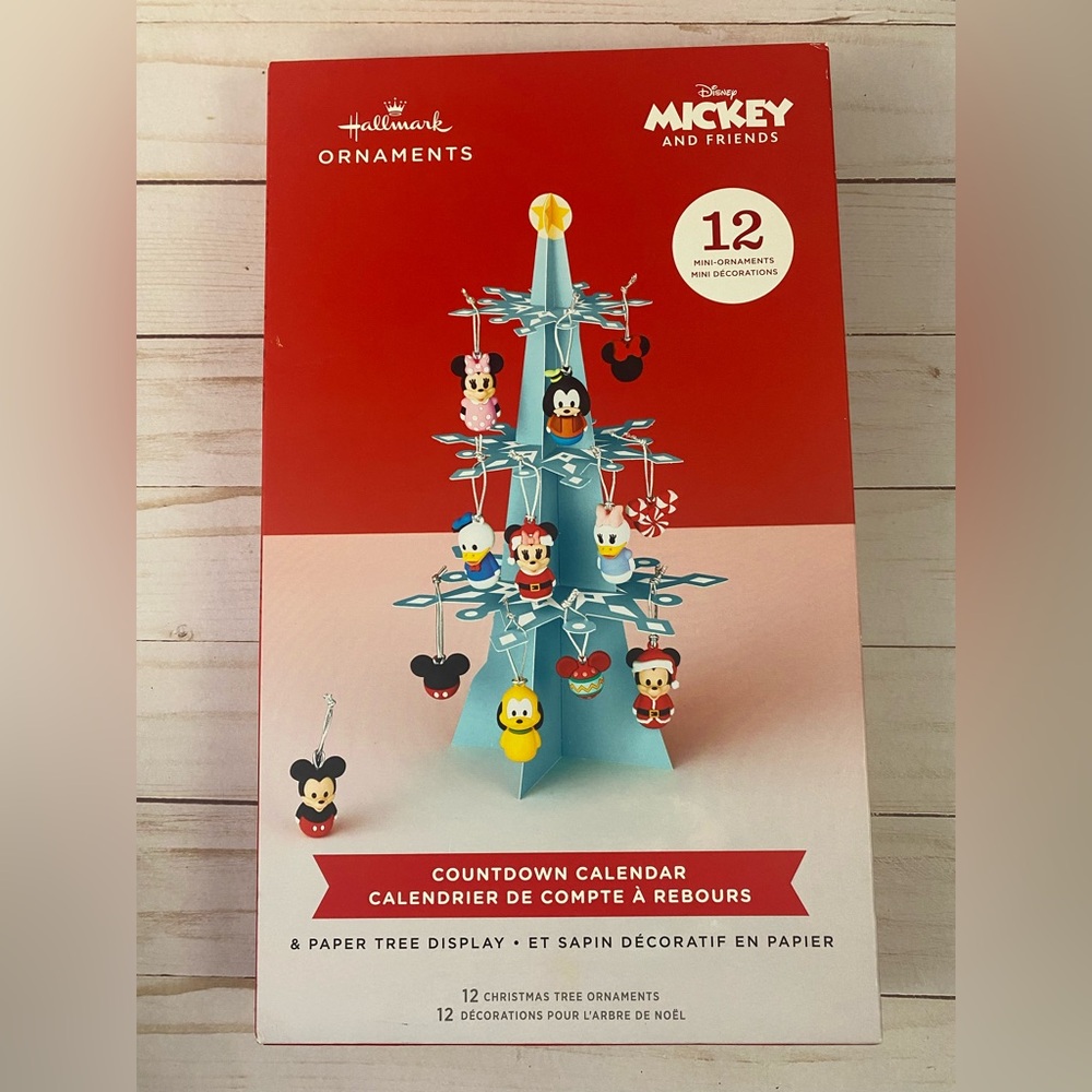 Hallmark Disney Mickey and Friends Countdown Calendar Mini Christmas Ornaments
